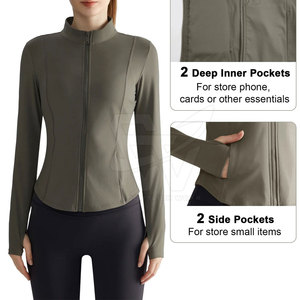 Vêtements de sport pour femmes, veste de yoga, tissu extensible doux, vêtements de sport pour la course à pied, la remise en forme, l'entraînement et le confort quotidien - Product Image 3