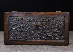 Coffre au trésor plat en bois sculpté à la main, boîte de rangement décorative vintage pour souvenirs, étui à bijoux en bois artisanal, vente en gros - Product Image 3