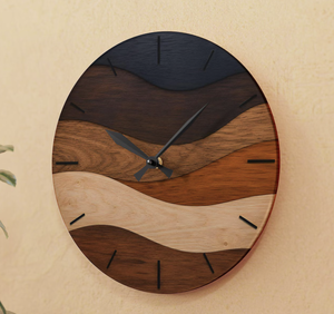 Elegant Wooden Wall <b>Clock</b> for Home Decor Modern Square <b>Large</b> OAK Wooden <b>Clock</b> from India - Product Image 3