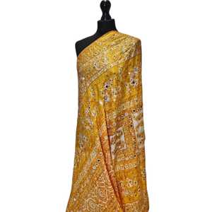 Handcrafted Mirror Embroidery <b>Shawl</b> Traditional Scarves <b>Shawls</b> & Hijab Stylish Ethnic Fashion <b>Wrap</b> for Women Festive Wear - Product Image 1