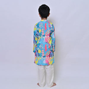 Conjunto de Kurta y Pijama para Niños, Estilo Étnico con Chaqueta Elegante, para Bodas y Fiestas, Precio por Cantidad para Exportación, Directo de Fábrica - Product Image 3