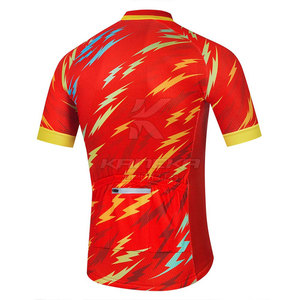 เสื้อกีฬาซิปผู้ชาย ชุดกีฬาปั่นจักรยานที่สวมใส่สบาย ระบายอากาศได้ดี วัสดุโพลีเอสเตอร์เป็นมิตรกับสิ่งแวดล้อม คุณภาพสูง สำหรับการฝึกซ้อมประจำวัน - Product Image 2