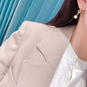 Recommended 8-9ak925 Pure Silver Freshwater <b>Pearl</b> <b>Dangle</b> <b>Earrings</b> Gold-Plated Color Preserving Material - Product Image 4