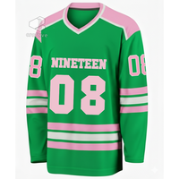 Alfa |   Kapa |   Camiseta de Hockey sobre Hielo Alpha Sorority para Mujer, de Poliéster, Cuello en V, Manga Larga, Absorbe la Humedad, Ropa Deportiva