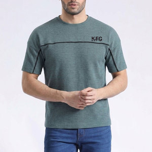 Camiseta de Algodón Suave y Transpirable con Estampado Lavado y Hombros Caídos para Hombre, Estilo Oversize, para Gimnasio, Entrenamiento, Deportes y Uso Diario, de Secado Rápido - Product Image 1