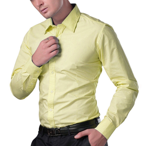 Camisa de Vestir Casual para Hombre de Alta Calidad, Color Puro, 100% Algodón, Camisa Formal Casual de Verano para Hombre, Servicio OEM ODM - Product Image 2