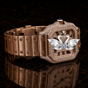 Luxury <b>Automatic</b> Moissanite Diamond Watch Men Full VVS Stone Stainless Steel Watch - Product Image 2