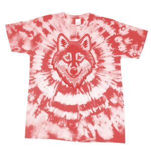T-shirt unisexe Tie Dye Tête de loup, manches courtes, col rond, 100% coton respirant, coupe classique, toutes saisons, motif vert et blanc - Product Image 2