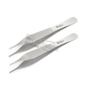 Pinces de pansement Adson 12 cm / 4,7 po, ensemble d'instruments manuels, acier inoxydable allemand de haute qualité, certifié CE, dentaire et orthopédique - Product Image 1