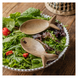 Ensemble Cuillère et Fourchette à Salade en Bois Tendance – Couverts de Luxe pour Service de Mariage et Cadeau – Collection - Product Image 2