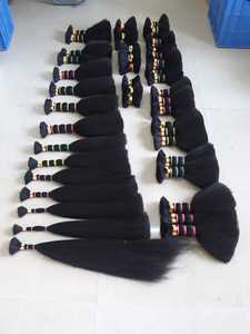 Extensiones de Cabello Humano Indio No Remy, Doble Trama, de 8 a 20 Pulgadas de Largo, Cabello Natural a Granel - Product Image 1