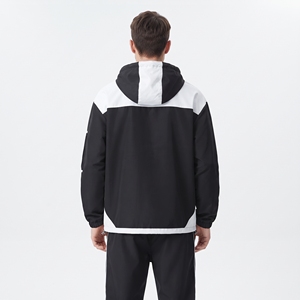 <b>Men</b>’s Black & White Techwear Tracksuit Set Hooded Anorak <b>Jacket</b> & <b>Cargo</b> Jogger Pants Urban Streetwear - Product Image 2