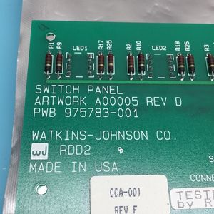 แผงวงจรพิมพ์สำหรับแผงสวิตช์ Watkins-Johnson รุ่น WJ 975783-001-อุปกรณ์และชิ้นส่วนเซมิคอนดักเตอร์เชิงพาณิชย์ที่มีความน่าเชื่อถือระดับโลก - Product Image 3