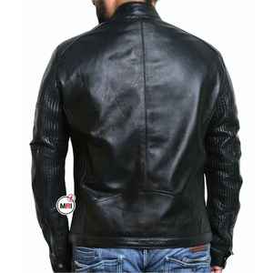 Nouvelle veste en cuir pour homme de qualité supérieure, élégante, de marque, coupe-vent, matelassée, pour l'automne et l'hiver, taille XL - Product Image 5