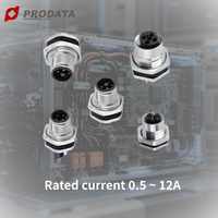 Conector Macho M12 de 4 Pines con Código T a Prueba de Agua para Dispositivos de Comunicación