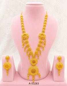 Golden Tassel Gold Plated <b>Choker</b> Necklace Set with Drop Earrings Bohemia Style Women's Alloy Zircon Jewelry Party A-53289 - Product Image 4