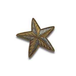 Broche personnalisée en forme de badge, brodée à la main, patch en fil métallique, accessoire personnalisé en tissu à coudre sur vestes et vêtements - Product Image 4