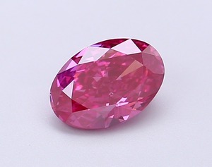 Diamant ovale de 1,04 carat, rose foncé fantaisie, cultivé en laboratoire, clarté VS2, polissage excellent, qualité supérieure CVD, pierre non montée pour joaillerie fine - Product Image 1