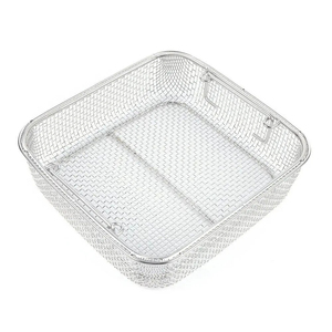 Plateau à instruments chirurgicaux en treillis métallique manuel de classe I sur mesure, en acier inoxydable allemand de qualité médicale, ensemble de plateaux de stérilisation - Product Image 1