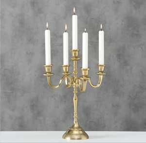 Candelabro Artesanal de Cinco Brazos para Decoración del Hogar, Portavelas de Metal Resistente - Product Image 2