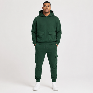 Ensembles de survêtements polaire pour hommes en gros, personnalisables avec logo, pour le jogging, tenues de sport d'hiver, ensembles de survêtements vierges - Product Image 3
