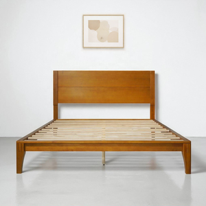 Wooden <b>Bed</b> Minimal Design Japanese Joinery Easy Assembly Rubberwood Platform <b>Bed</b> Vietnam Furniture Manufacturer OEM/ODM - Product Image 1