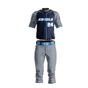 Uniforme de béisbol personalizado con logo del equipo impreso, ropa deportiva transpirable de poliéster, conjunto de uniforme de béisbol atlético para hombre - Product Image 4
