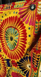 Tapiz rústico antiguo Vintage indio Banjara Gujarat Kutch Rabari Tribal Throw - Product Image 4