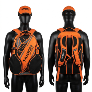 Bolsa de Tenis Premium de Poliéster 900 GSM, Diseño Multicolor Naranja y Negro, Bordado Personalizado, Logotipo Serigrafiado por Transferencia de Calor - Product Image 1