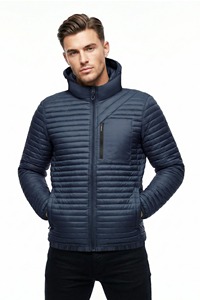Blouson matelassé blanc à capuche pour femme, léger, coupe-vent, fermeture éclair sur le devant, manteau d'hiver décontracté, couleur unie, coupe ajustée, polyester, polaire - Product Image 3