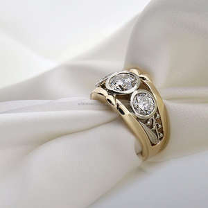 Igi/gia Lab เติบโตวินเทจ14K สีขาวทองแต่งงาน/หมั้นแหวนดีใส่ได้ทั้งชายและหญิงของขวัญงานปาร์ตี้ครบรอบ - Product Image 3