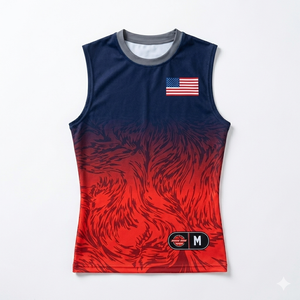 Maillot de football américain 7v7 pour jeunes, sans manches, respirant, avec impression par sublimation, sangle élastique, nom d'équipe personnalisé sur le devant - Product Image 4