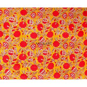 Tela de algodón con estampado floral a mano, tela textil para el hogar, algodón puro suave de secado rápido, tela de algodón de diseño natural por yarda - Product Image 5