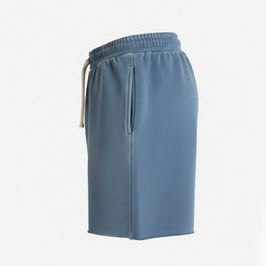 Shorts en coton délavé avec cordon de serrage et poches pour homme, style vintage, toutes tailles disponibles - Product Image 2