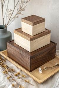 Timber Nest Multipurpose Wooden <b>Box</b> Handcrafted Food Container Rectangular Lid Minimalist Design 1 Layer Dishwasher <b>Storage</b> <b>Box</b> - Product Image 5