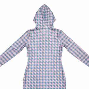 Vestido Midi Ajustado de Mujer con Estampado de Pata de Gallo, Manga Larga, Elegante, para Oficina o Fiesta, Venta al Por Mayor Personalizada - Product Image 6