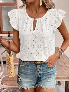 Camiseta corta para mujer, de tela suave, informal, moderna, a la moda, para verano. - Product Image 6