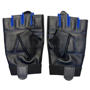 Gants de musculation professionnels bleus et noirs avec rembourrage amélioré de la paume |   Poignée antidérapante de qualité supérieure pour un équipement de musculation ultime - Product Image 2