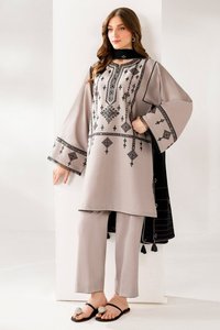 Nouvelles arrivées de robes Salwar Kameez brodées pour femmes, vêtements d'été en tissu lawn, conçus par des créateurs pakistanais. - Product Image 4