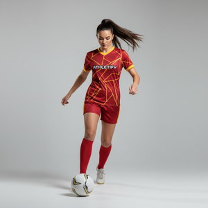 Kit de football par sublimation pour femmes, ensemble maillot et short de football personnalisés, uniforme d'équipe féminine personnalisé, fournisseur d'articles de sport - Product Image 1