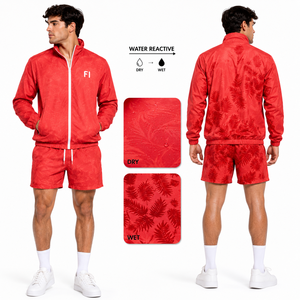 Chaqueta cortavientos con cremallera de diseño personalizado, reactiva al agua, impermeable, con estampado completo, para hombre. - Product Image 2