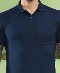 Camisa de Golf para Hombre, de Algodón Tejido, Antiarrugas, Transpirable, con Bolsillo, Color Azul Marino, Personalizada, con Logotipo Bordado y Diseño Impreso, Venta al Por Mayor - Product Image 2
