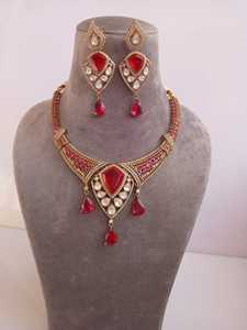 Conjunto de collar tradicional indio de calidad premium, joyería de lujo con un atractivo real, perfecto para bodas, fiestas y se adapta a cualquier atuendo. - Product Image 6