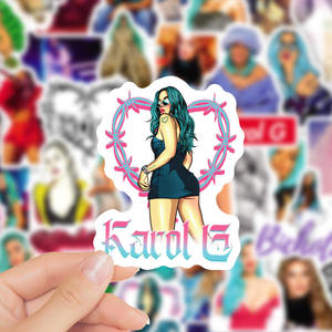 50 autocollants Karol G, autocollants en vinyle PVC écologiques, pack d'autocollants de dessins animés pour les fans et la décoration - Product Image 3