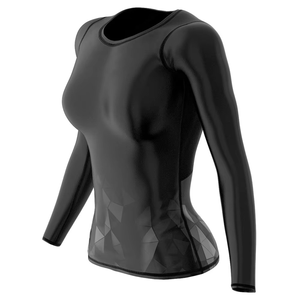 Camiseta Deportiva OEM para Mujer, Compresión, Transpirable, Spandex/Poliéster, Personalizable, Ajustada, Atlética - Product Image 2