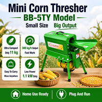 Offre Spéciale Mini-Décortiqueuse à Maïs 300kg/h 1.1kw en Acier Carbone pour Petites Exploitations Agricoles
