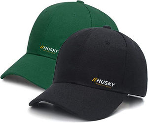 Casquette de baseball unisexe en coton Husky, 6 panneaux, logo brodé réglable sur le devant, chapeau décontracté pour adultes - Product Image 4