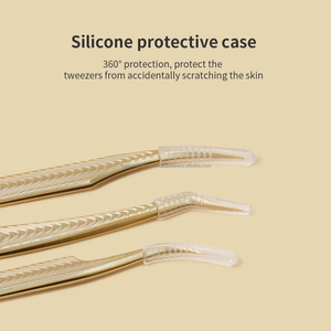 Pince à épiler professionnelle de haute qualité en acier inoxydable pour sourcils et cils, avec étiquette privée personnalisée, pointe fine, instrument de beauté - Product Image 2