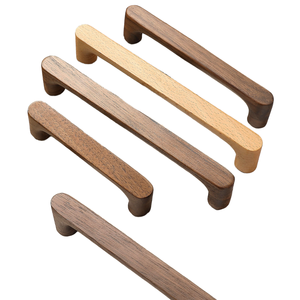 Poignées en bois pour meubles, tiroirs, armoires, placards, finition naturelle, design élégant pour cuisine, chambre et bureau, rangement et décoration - Product Image 1
