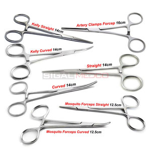 Pinzas Hemostáticas Manuales Kelly de Acero Inoxidable Alemán de Alta Calidad, 5.5"/6.5", Reutilizables, Mordazas Serradas, para Cirugía General - Product Image 3